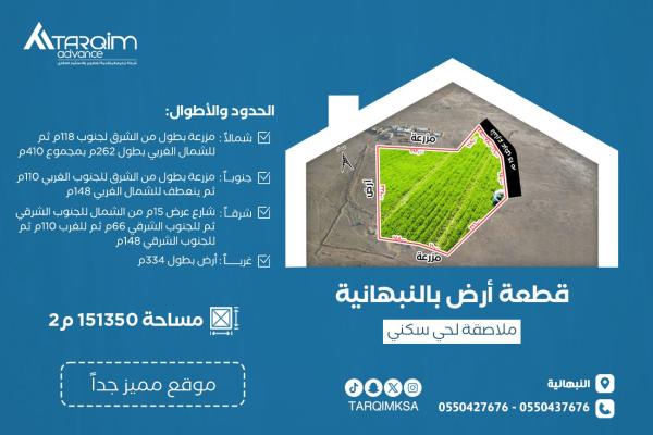 للبيع أرض - بالنبهانية